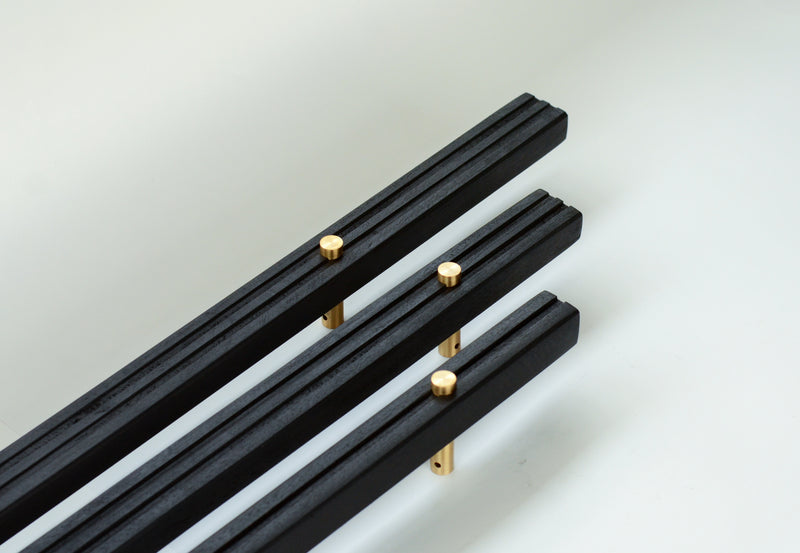 Square Shape Wooden Handle | Double Line